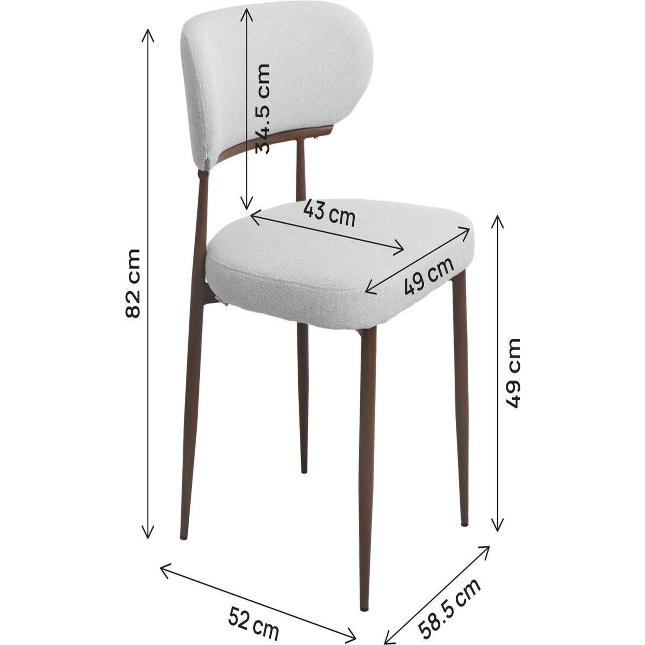 Voir la diapositive 3 : Habitat et Jardin Lot de 2 chaises de salle à manger imitation bois  elora  - gris clair