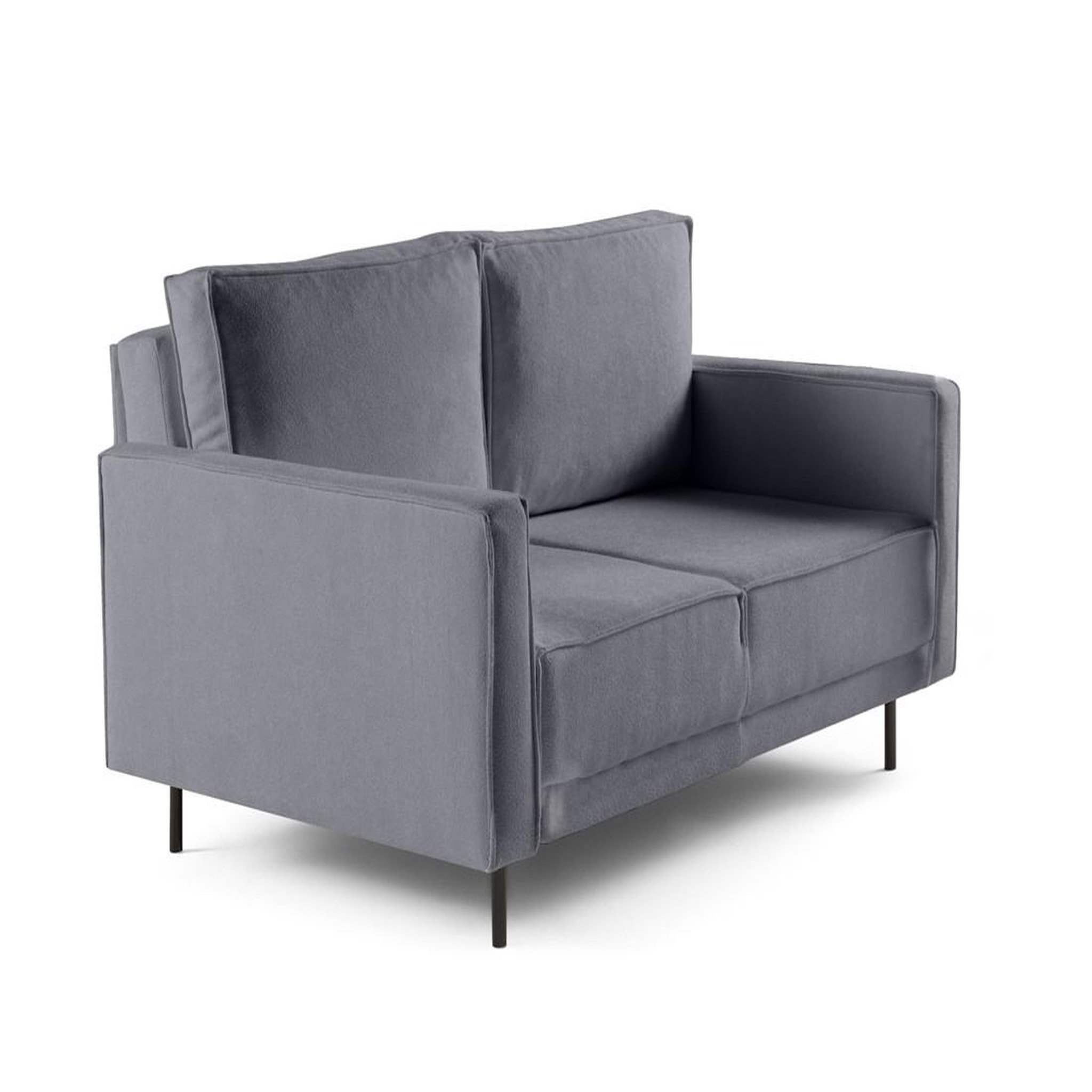 Voir la diapositive 2 : LISA DESIGN Charlie - canapé droit 2 places - en tissu