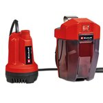 Einhell Pompe d'évacuation eaux claires sans fil GE-SP 18 Li - Capacité 5000 L/h - Profondeur d'immersion 4 m - sans batterie