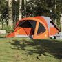 Voir la diapositive 3 : VIDAXL Tente familiale tunnel 6 personnes gris et orange impermeable