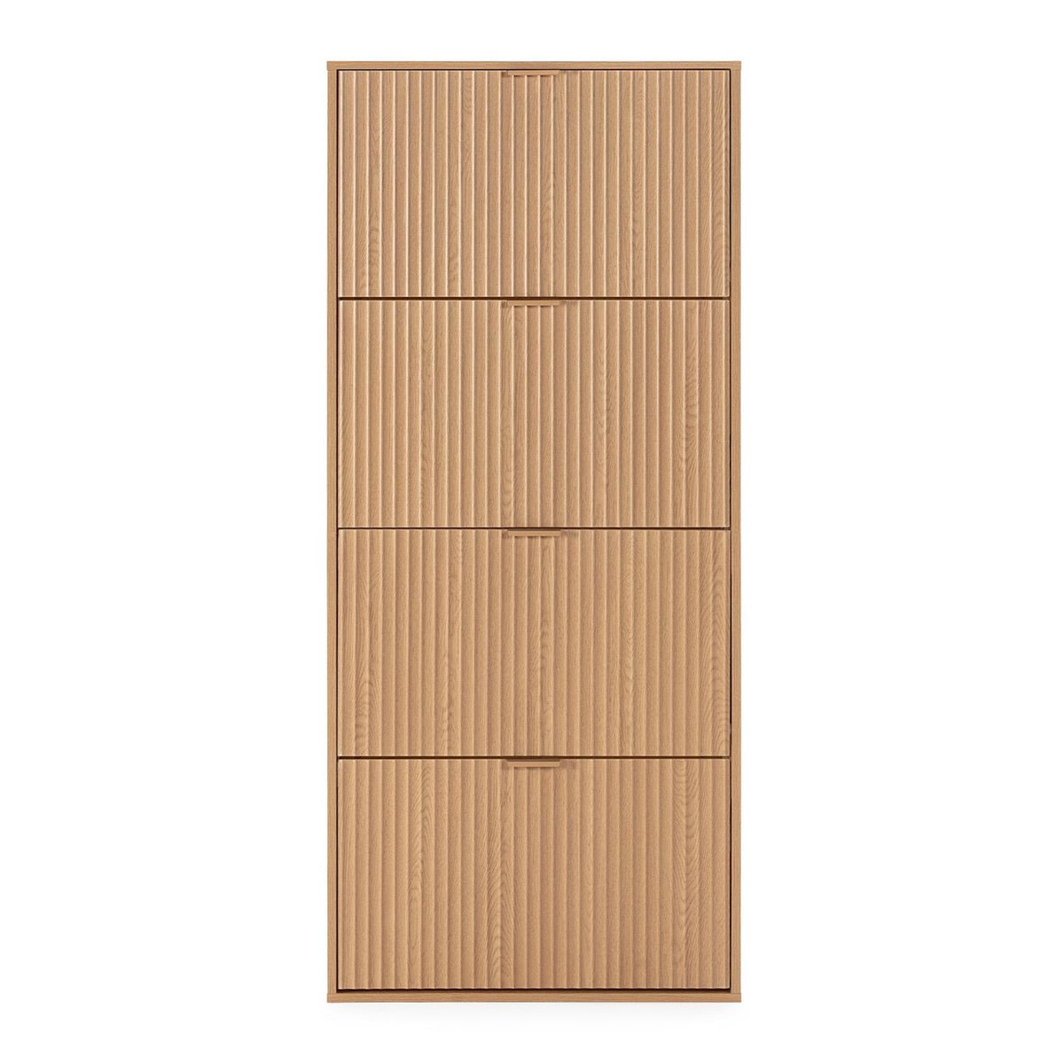 VS VENTA-STOCK Meuble à chaussures Lluvia 4 portes couleur chêne, pour 24 paires