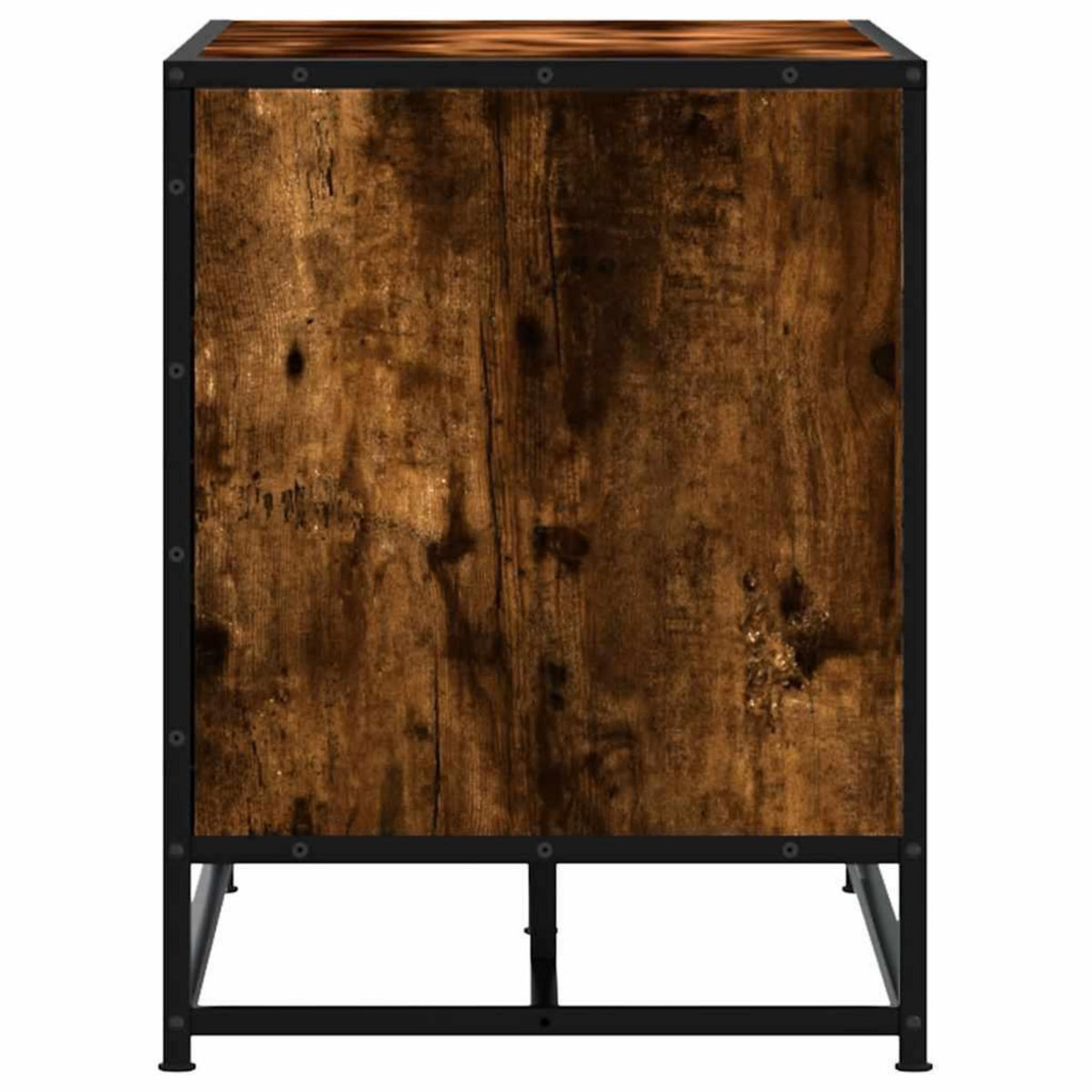 VIDAXL Banc a chaussures chene fume bois d'ingenierie et metal