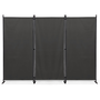 Voir la diapositive 1 : ID MARKET Paravent intérieur et extérieur sur pieds 3 panneaux 250 x 180 cm gris anthracite séparateur store latéral