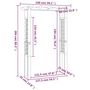 Voir la diapositive 6 : VIDAXL Arche pour rosiers 150 x 60 x 204 cm bois impregne