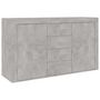 Voir la diapositive 2 : VIDAXL Buffet Gris beton 120x36x69 cm Bois d'ingenierie
