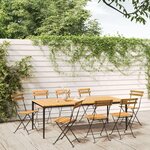 VIDAXL Chaises pliables de jardin lot de 8 Acier bois d'acacia massif