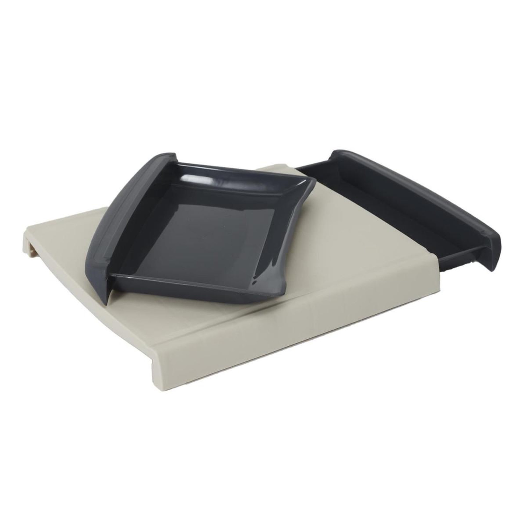 Voir la diapositive 6 : COOK CONCEPT Planche à découper  2 tiroirs  37cm gris