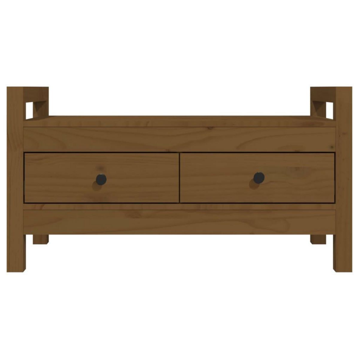 VIDAXL Banc d'entree Marron miel 80x40x43 cm Bois de pin massif