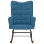Voir la diapositive 4 : VIDAXL Chaise a bascule Bleu Velours