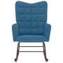 Voir la diapositive 4 : VIDAXL Chaise a bascule Bleu Velours