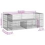 Voir la diapositive 6 : VIDAXL Banc de jardin design gabion 184x71x65,5 cm bois massif de pin