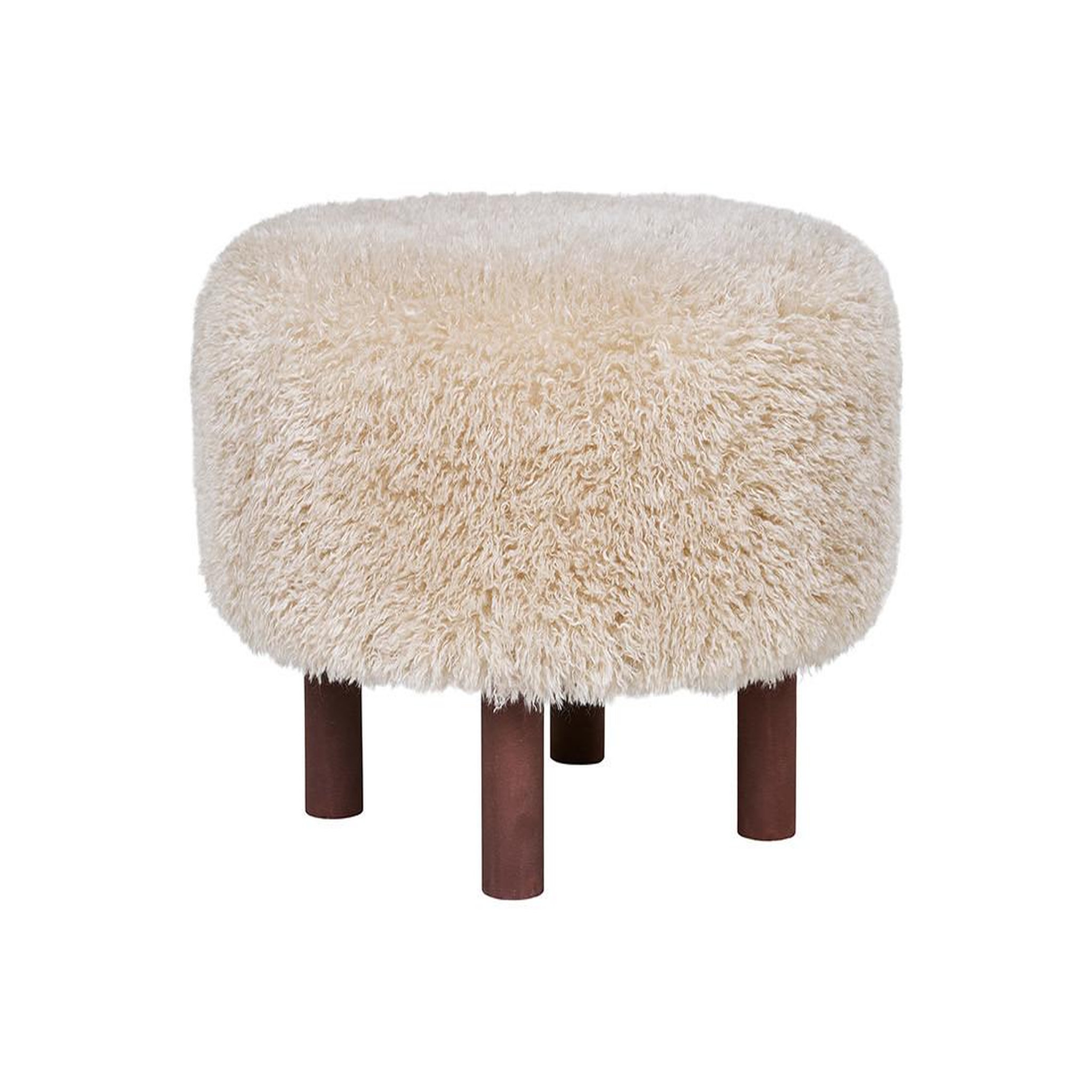 Voir la diapositive 2 : BEST MOBILIER Mani - pouf - en fausse fourrure