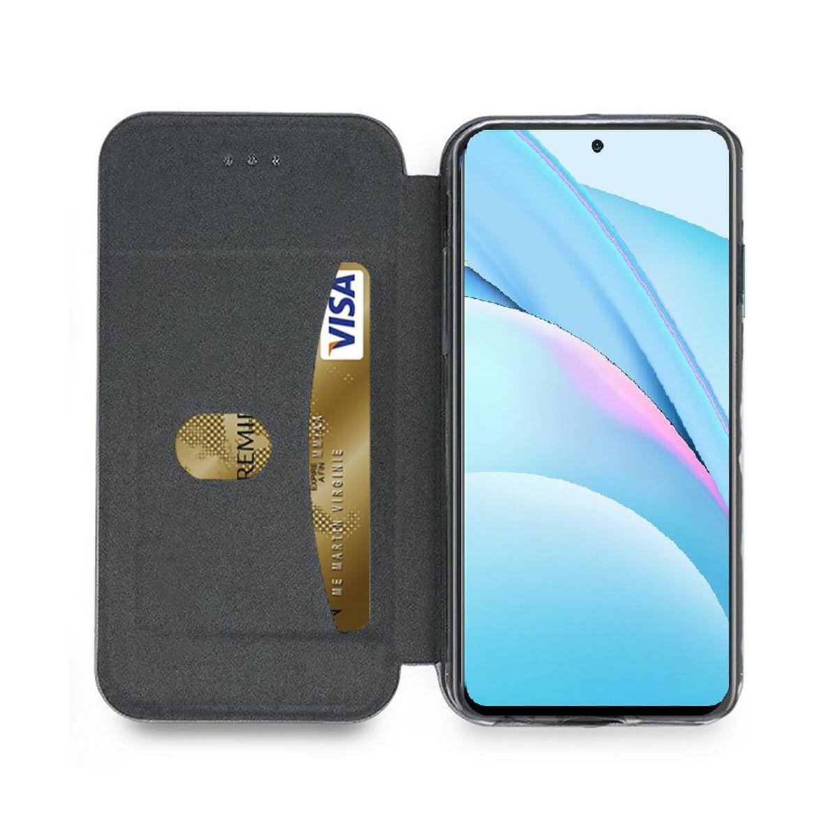 IBROZ Etui Xiaomi Mi 10T Lite Cuir noir