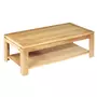 Table basse rectangulaire chêne blanchi