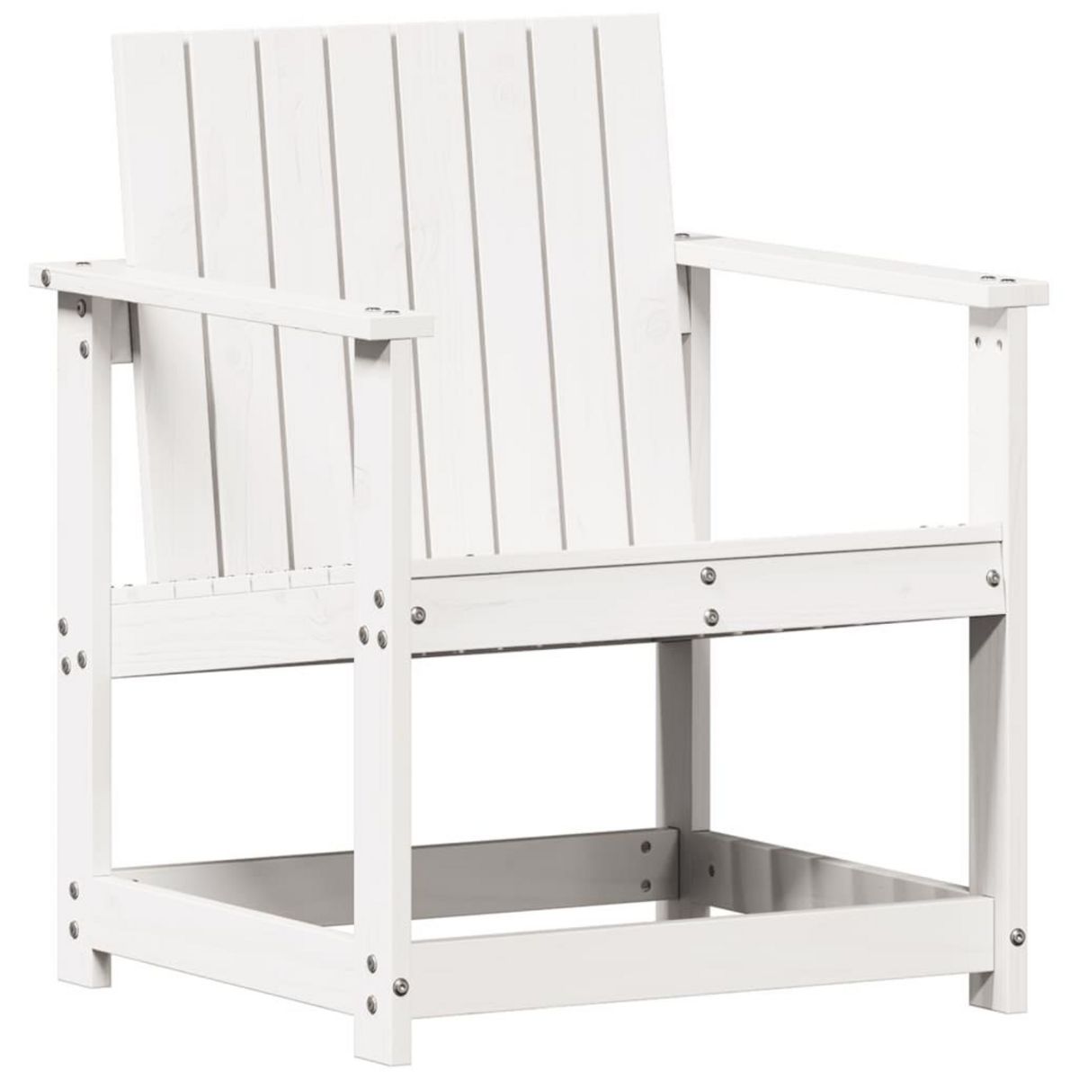 VIDAXL Chaise de jardin blanc 62x56x77 cm bois de pin massif