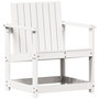 Voir la diapositive 2 : VIDAXL Chaise de jardin blanc 62x56x77 cm bois de pin massif
