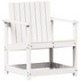 Voir la diapositive 2 : VIDAXL Chaise de jardin blanc 62x56x77 cm bois de pin massif