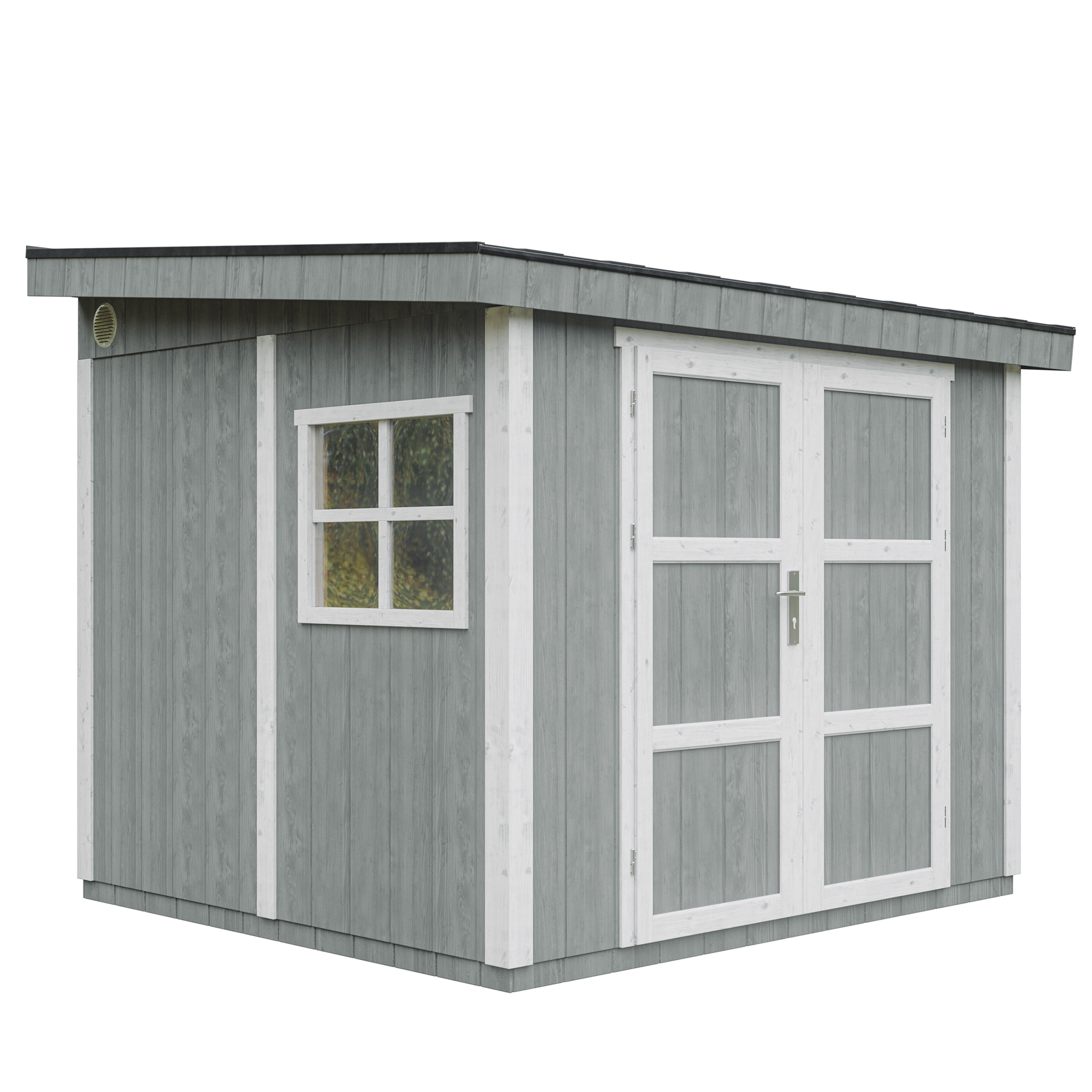 Voir la diapositive 2 : TIMBELA Abri de jardin qualité premium 5,9 m² - h231x248x294 cm avec plancher et paroi latérale m938