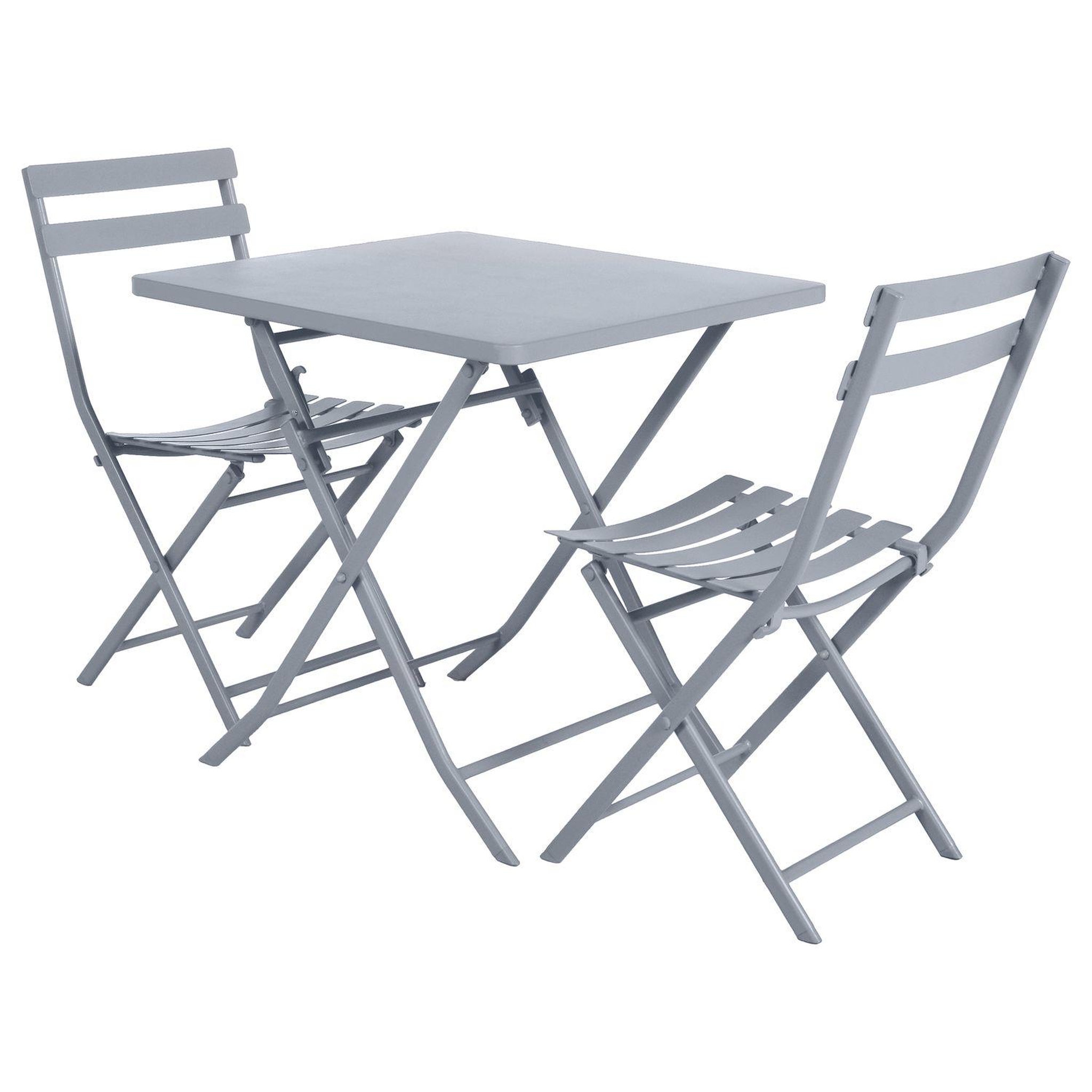 Voir la diapositive 3 : HESPERIDE Table de jardin pliante carrée Greensboro - 2 Places