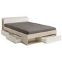 Voir la diapositive 3 : Lit double adulte 160x200 cm avec rangements BOOST