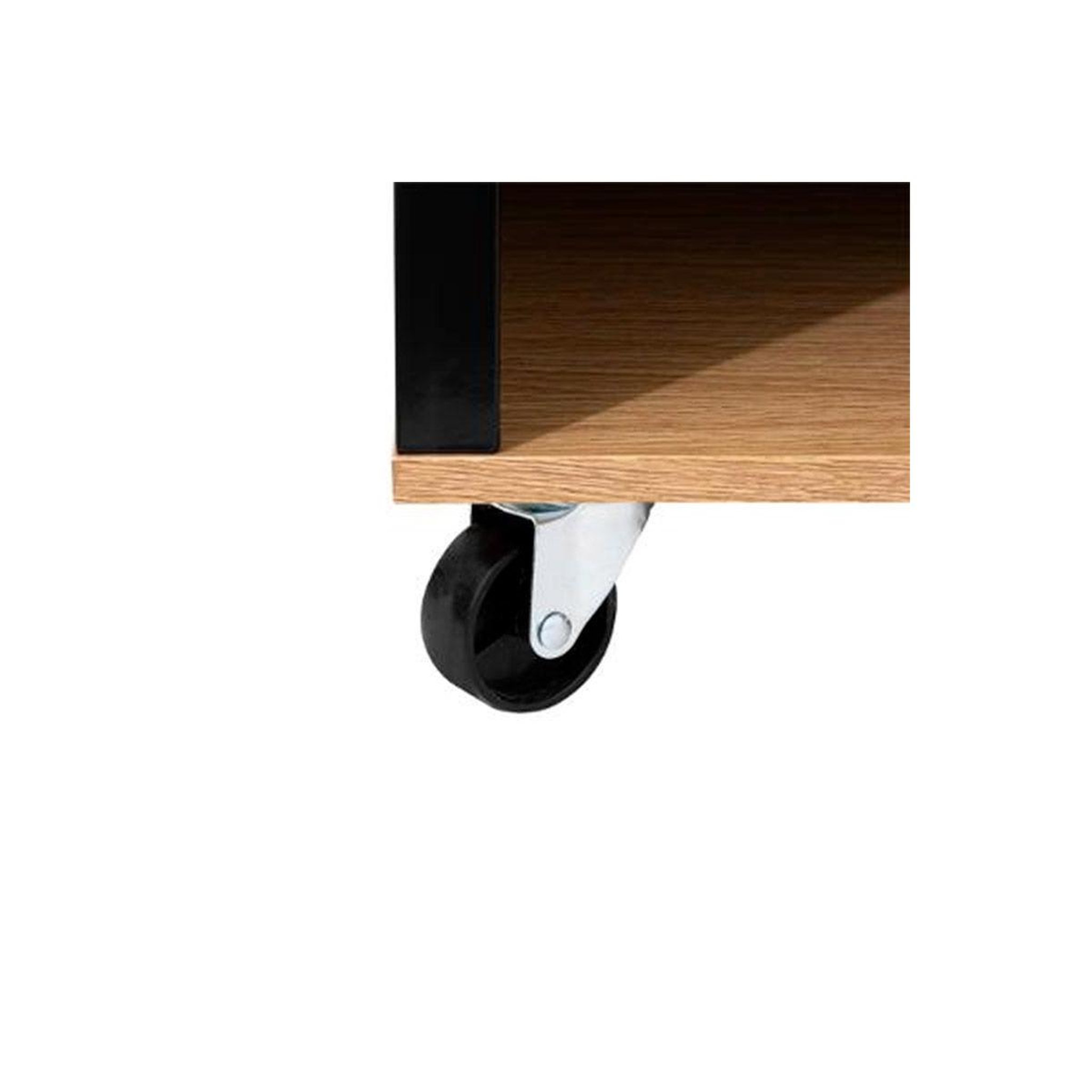 Voir la diapositive 4 : FIVE Ilot de cuisine  rangement  108cm naturel & noir