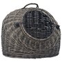 Voir la diapositive 3 : VIDAXL Cage de transport pour chats Gris 60x45x45 cm Saule naturel