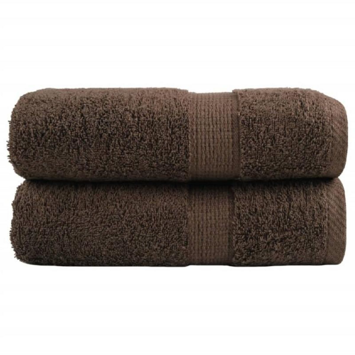 VIDAXL Serviettes d invité de qualité supérieure SOLUND 2 pcs marron