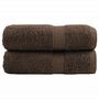 Voir la diapositive 1 : VIDAXL Serviettes d invité de qualité supérieure SOLUND 2 pcs marron