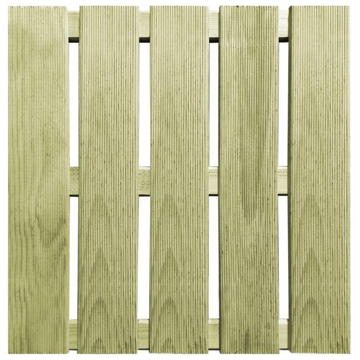 VIDAXL Dalles de terrasse 12 pcs 50x50 cm Bois Vert