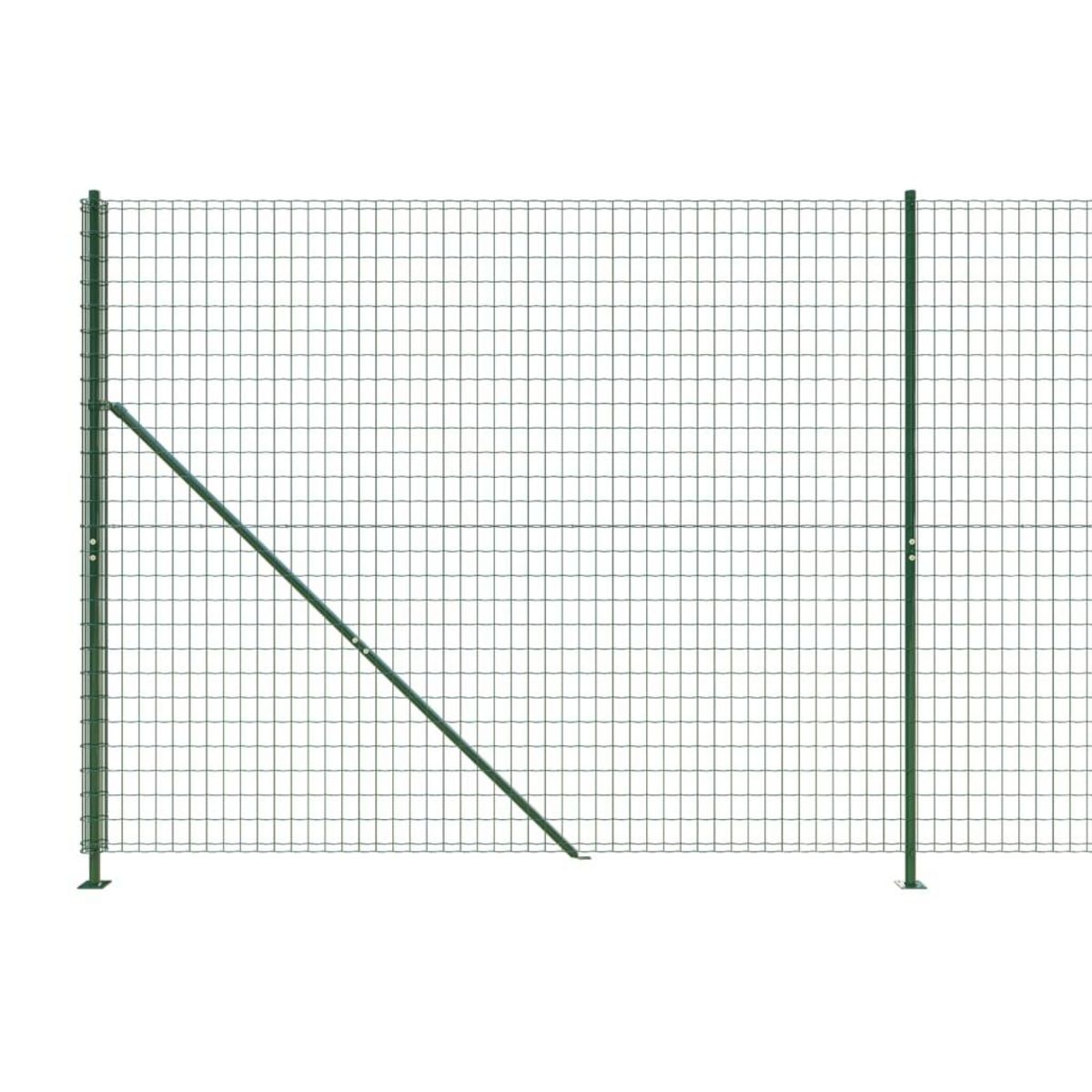 VIDAXL Cloture en treillis metallique avec bride vert 1,8x10 m