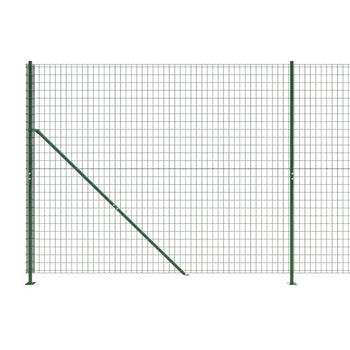 VIDAXL Cloture en treillis metallique avec bride vert 1,8x10 m