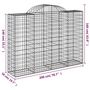 Voir la diapositive 6 : VIDAXL Paniers a gabions arques 14 pcs 200x50x140/160 cm Fer galvanise