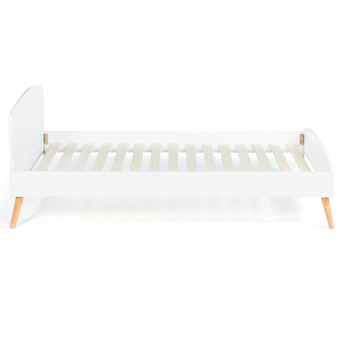 ID MARKET Lit simple scandinave 90 x 190 CM SOREN bois et blanc