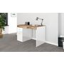 Voir la diapositive 1 : Bureau 1 porte 1 tiroir avec plateau coulissant et rangement 100 cm TAVIANO
