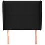 Voir la diapositive 3 : VIDAXL Tete de lit avec oreilles Noir 103x23x118/128 cm Tissu