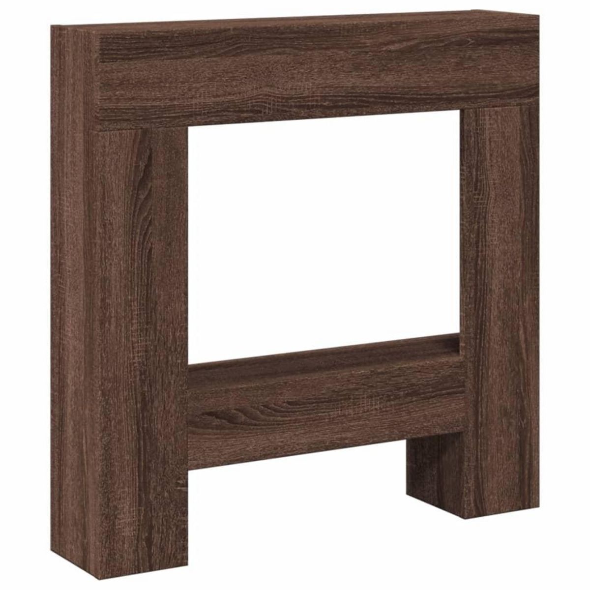 VIDAXL Cadre de cheminee chene marron 81x18x82 cm bois d'ingenierie