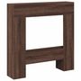 Voir la diapositive 2 : VIDAXL Cadre de cheminee chene marron 81x18x82 cm bois d'ingenierie