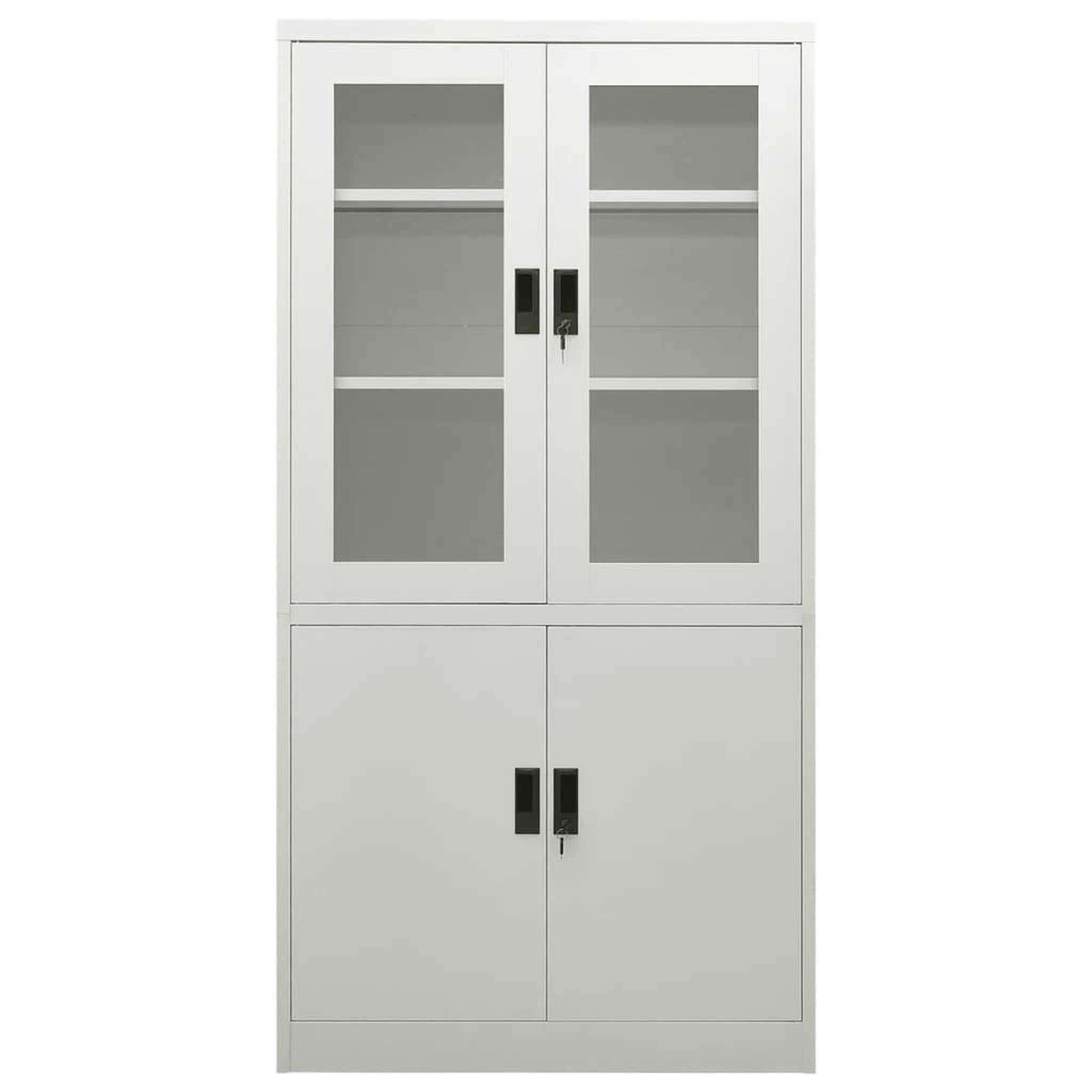 Voir la diapositive 2 : VIDAXL Armoire de bureau Gris clair 90x40x180 cm Acier
