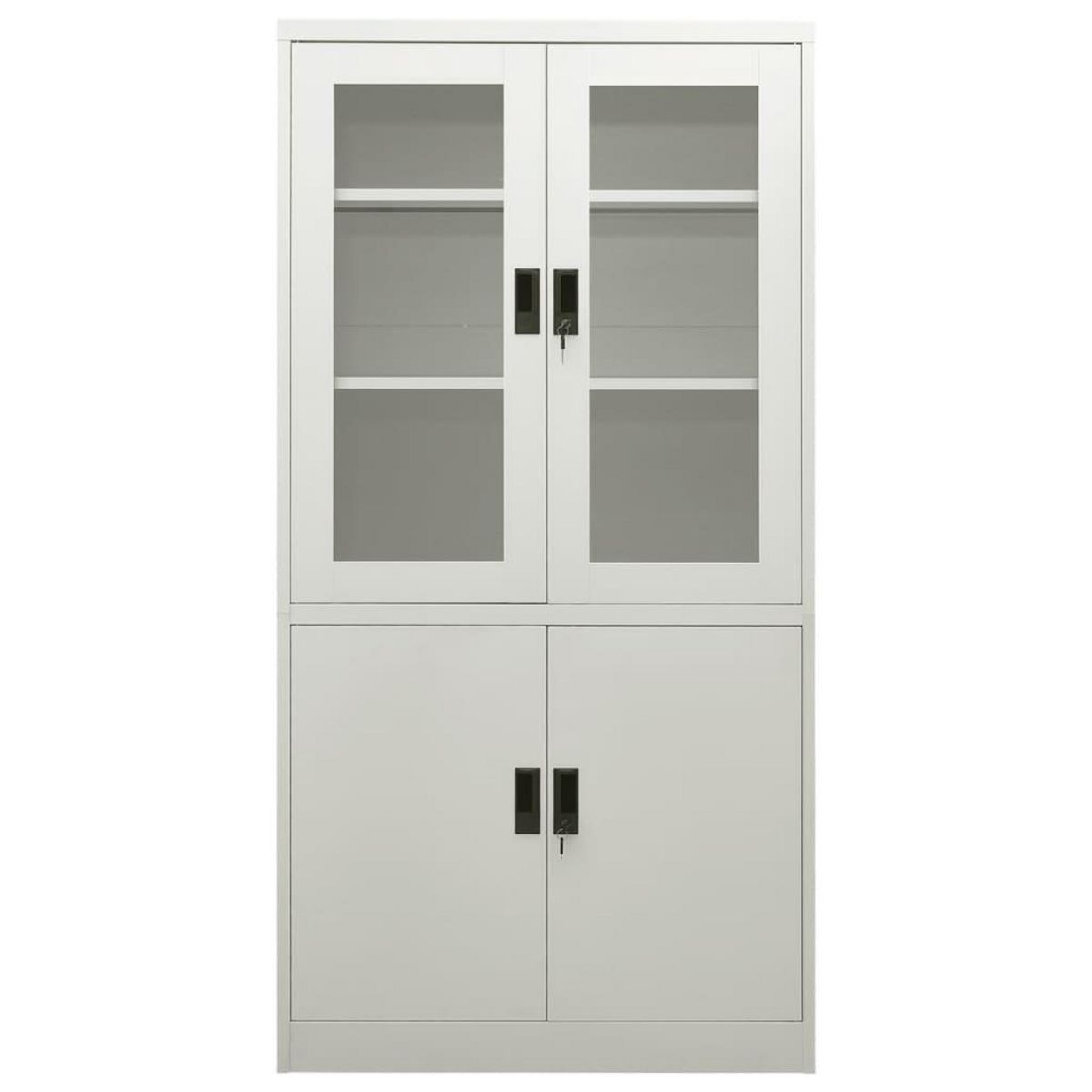 VIDAXL Armoire de bureau Gris clair 90x40x180 cm Acier