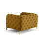 Voir la diapositive 4 : LISA DESIGN Camden - fauteuil chesterfield en velours - pieds en métal doré