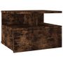 Voir la diapositive 2 : VIDAXL Table de chevet flottante Chene fume 40x31x27cm Bois ingenierie