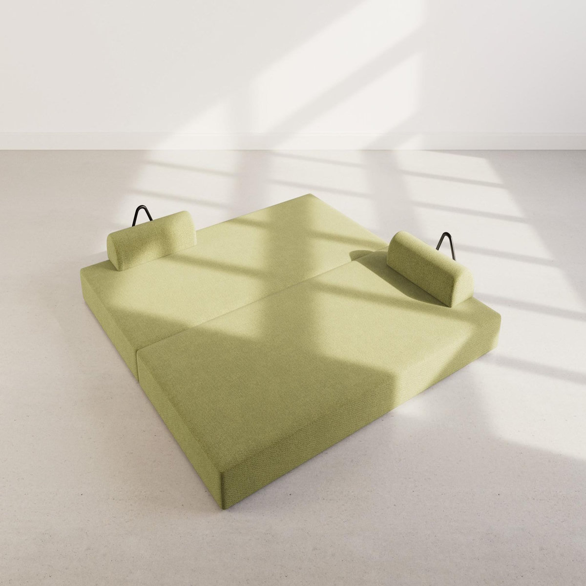 LISA DESIGN Astral - canapé 3 places convertible en velours texturé