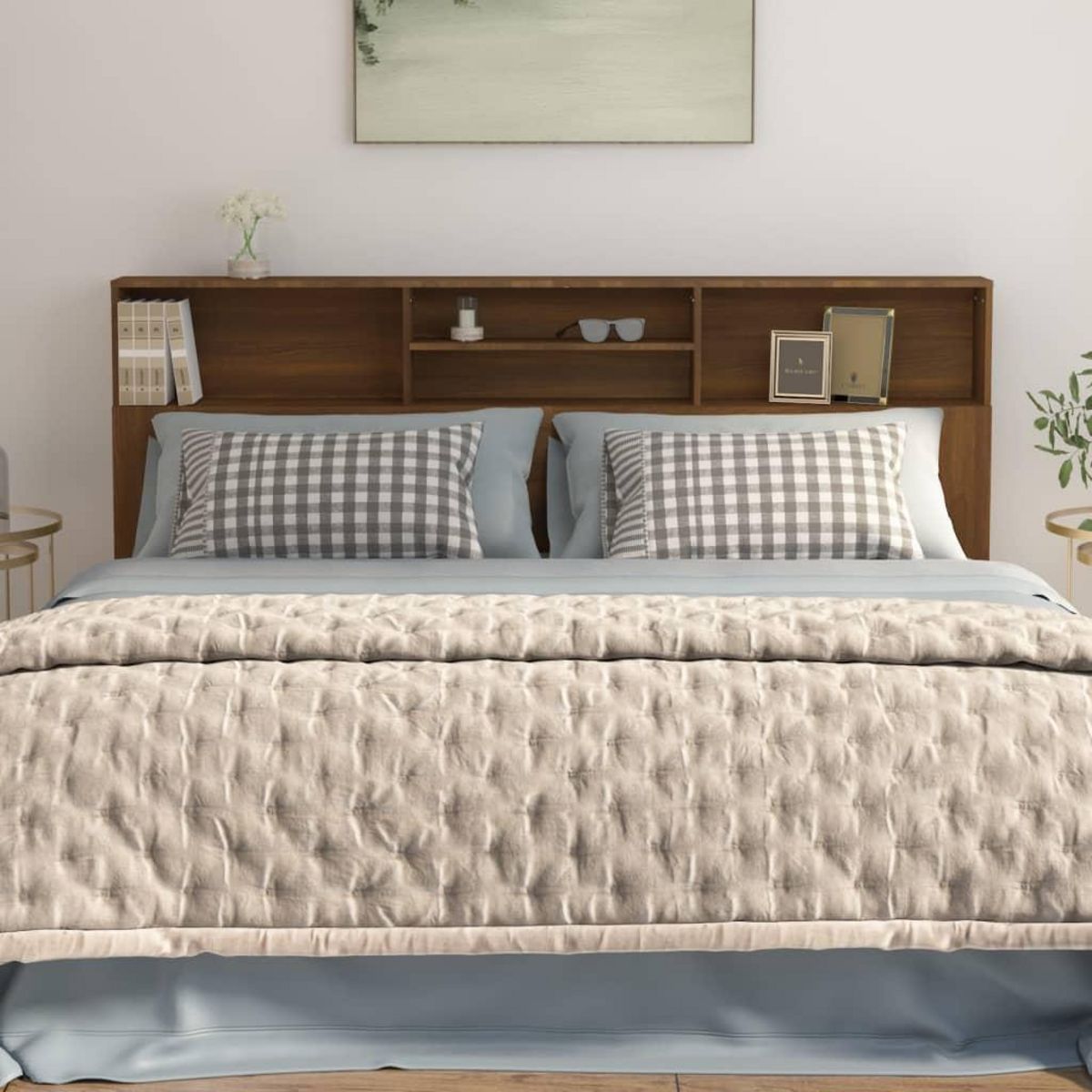 VIDAXL Armoire de tete de lit Chene marron 200x19x103,5 cm