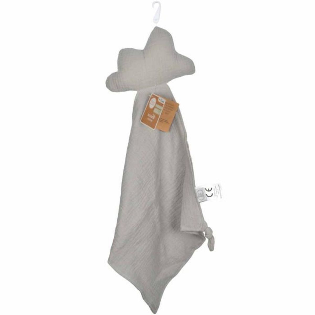 Paris Prix Doudou Mouchoir Bébé  Nuage  46cm Gris