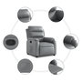 Voir la diapositive 5 : VIDAXL Fauteuil inclinable Gris Similicuir