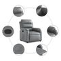 Voir la diapositive 5 : VIDAXL Fauteuil inclinable Gris Similicuir