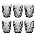 SECRET DE GOURMET Lot de 6 Gobelets Bas  Lea  28cl Gris