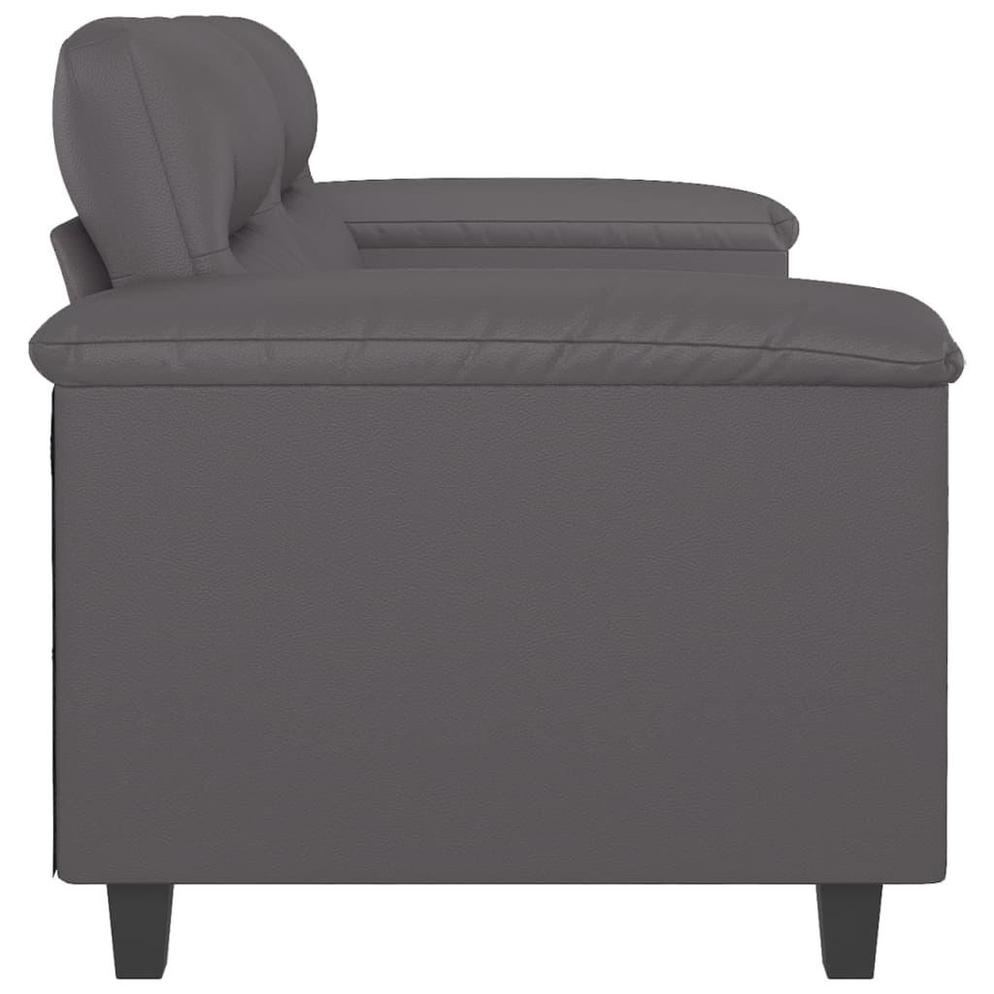 Voir la diapositive 4 : VIDAXL Canape a 2 places Gris 120 cm Similicuir