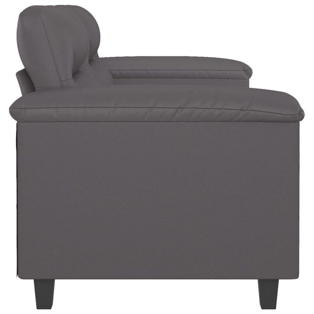 VIDAXL Canape a 2 places Gris 120 cm Similicuir