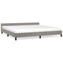 Voir la diapositive 2 : VIDAXL Cadre de lit sans matelas gris clair 200x200 cm velours